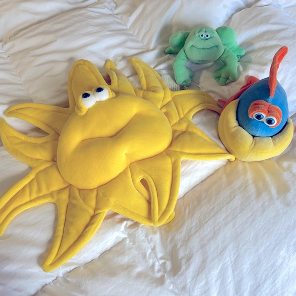 Funny Friends Other - Kids Plush Sun and Fish 2Pc Set - Frog Not Included Plush or Room Decorations!